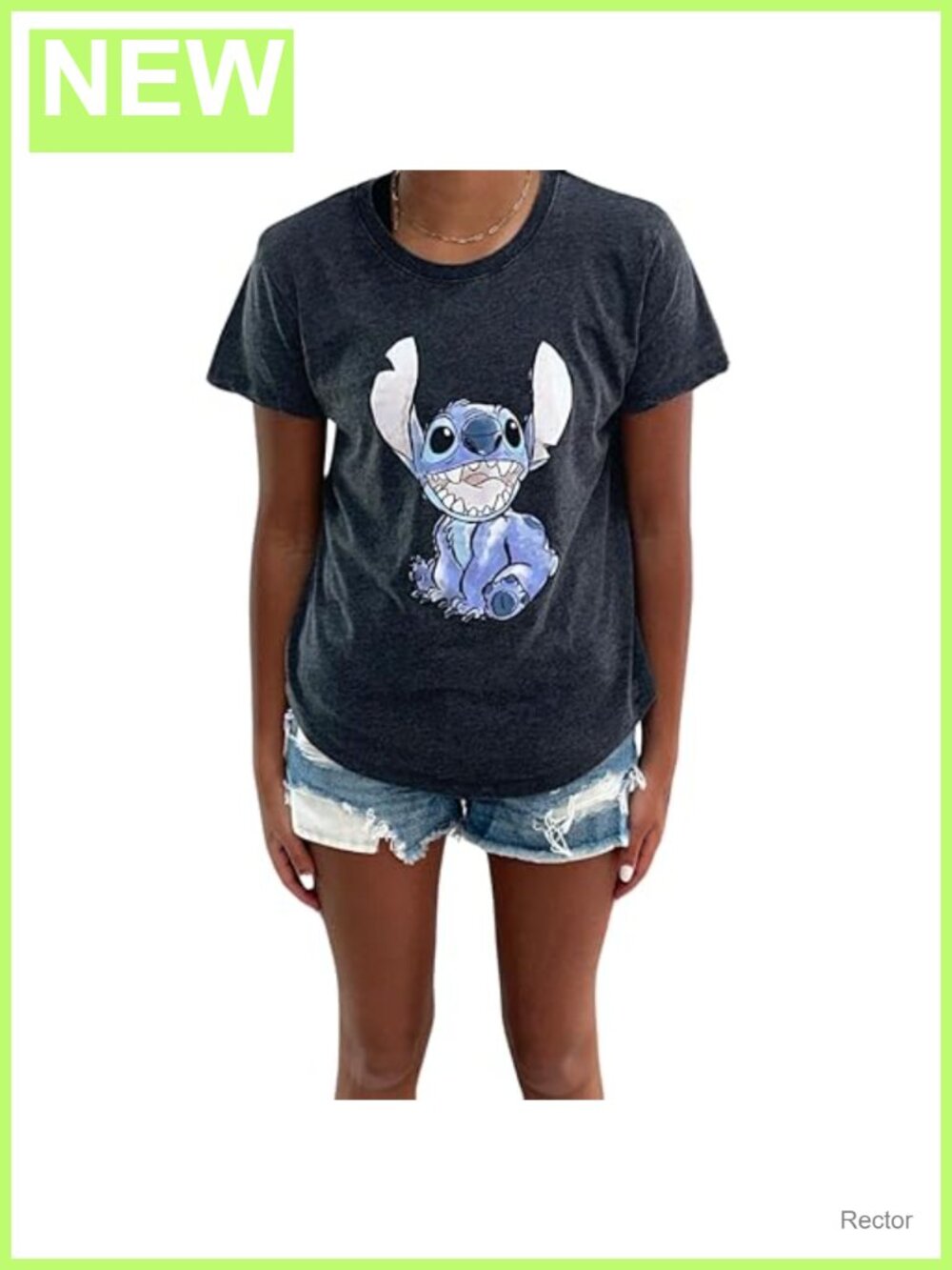 Disney Lilo & Stitch Juniors Graphic T-Shirt Short Sleeve Crew Neck